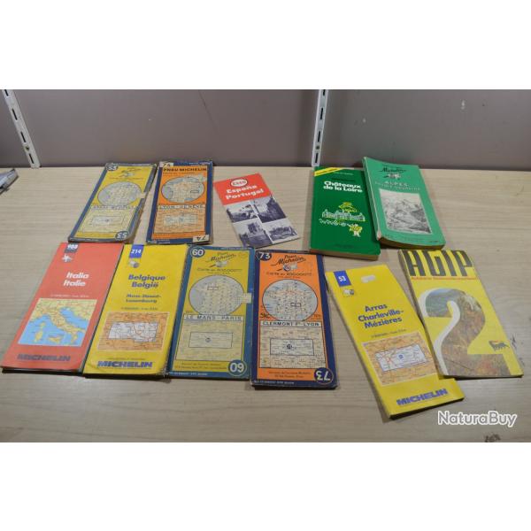 Lot de cartes routi�re ESSO Pneu Michelin 1960*/1970 Vintage publicitaire Italie Savoie etc (5)
