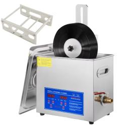 Nettoyeur &agrave; ultrasons 6L nettoyeur de vinyle &agrave; ultrasons 7-12 en 8 disques Machine de nettoyage 180W