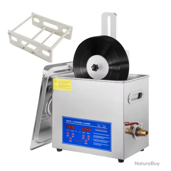 Nettoyeur � ultrasons 6L nettoyeur de vinyle � ultrasons 7-12 en 8 disques Machine de nettoyage 180W