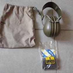 CASQUE ANTI-BRUIT SUISSE, avec sa pochette de protection + bouchons