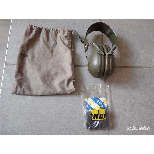CASQUE ANTI-BRUIT SUISSE, avec sa pochette de protection + bouchons
