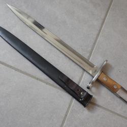 Ba&iuml;onnette Suisse Mod&egrave;le 1918 sans matricule, &agrave; attribuer &agrave; votre mousqueton mod&egrave;le K 11 ou K31