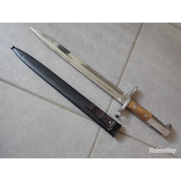 Ba�onnette Suisse Mod�le 1918 sans matricule, � attribuer � votre mousqueton mod�le K 11 ou K31