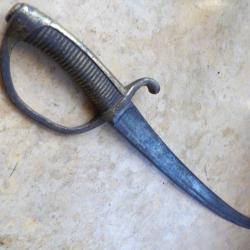 SABRE BRIQUET  infanterie fourbisseur sur la lame sans fourreau