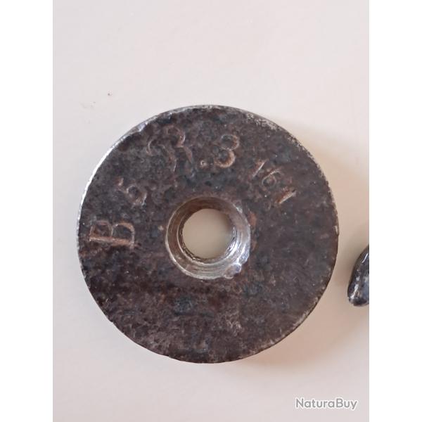 Disque de crosse Mauser 98 G R�giment Bavarois  B.5.R.3 161  Allemand 14 18