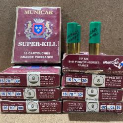 8 boites de Cartouche cal 16 plomb n8 en lot