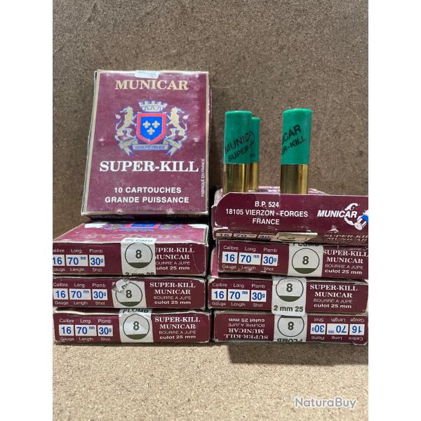 8 boites de Cartouche cal 16 plomb n8 en lot
