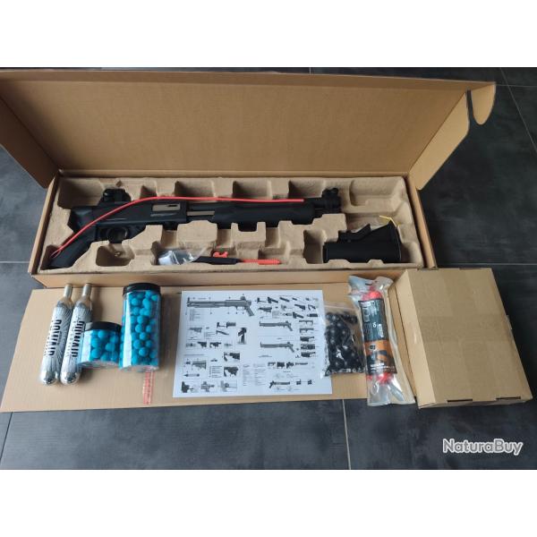 Fusil � pompe de d�fense SG68 CO2 88g 14 pouces cal68 19J