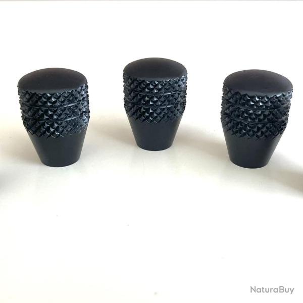 Boule de levier ALU molet� noire pour SAUER 100 - 101 et 404 . Filetage M8/1 fin