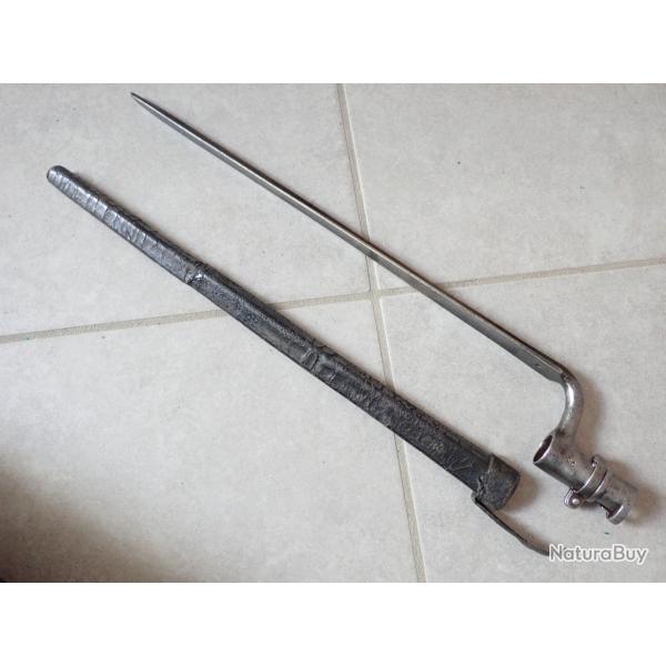Baionnette � douille du mod�le An IX, 1777 ou 1816 + fourreau