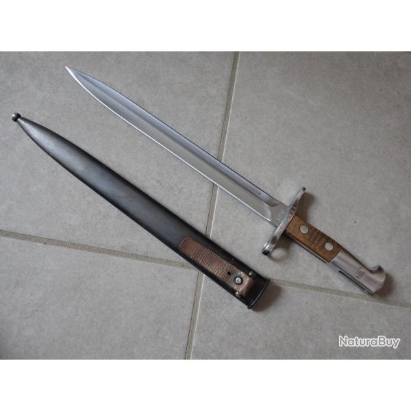 670855 Baionnette Suisse pour fusil Rubin Schmidt Mdle K11 ou K31. Mdle 1918 chrom�e.
