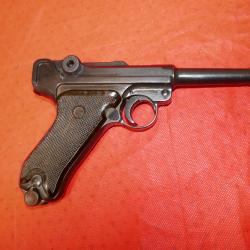 Pistolet LUGER P08 rare Marquage G et genouill&egrave;re S/42 mod&egrave;le datant de 1935 en 9x19mm