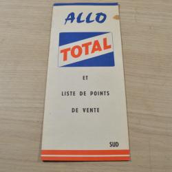 D&eacute;pliant Publicitaire vintage ALLO TOTAL SUD 1964 V&eacute;hicule carte ancienne    (5)