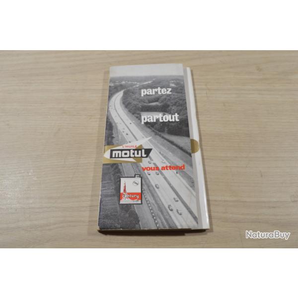 Ancienne carte routi�re collection m�canique automobile station service logo Motul century 60/70 (5)
