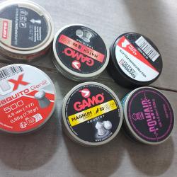 Lot 6 bo&icirc;te x500 plombs .177 4,5mm neuf