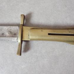 Rare ba&iuml;onnette cantonale suisse Weidmesser 1805 / 1817 pour carabine de chasseurs