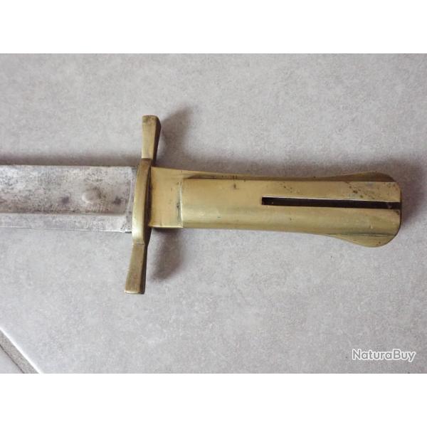 Rare ba�onnette cantonale suisse Weidmesser 1805 / 1817 pour carabine de chasseurs
