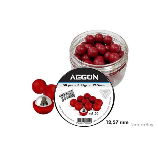 50 Billes Titan calibre .50 coeur acier Aegon