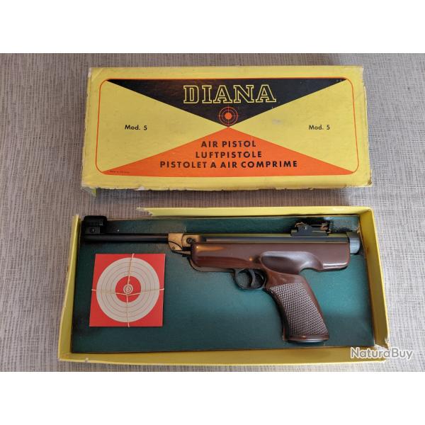 Diana model 5 - Pistolet air comprim� avec sa bo�te