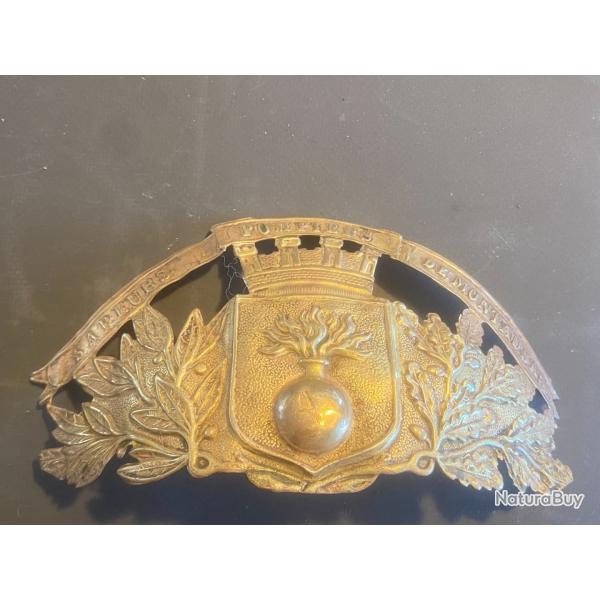 une plaque de casque des sapeurs pompiers de Montauban  (ma r�f: 795 �� )