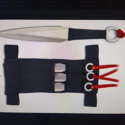 Martinez albainox lot de 3 couteaux de lancer avec ruban