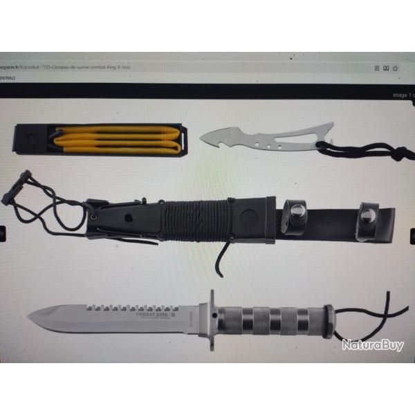 K25 couteau de survie combat king 2 inox