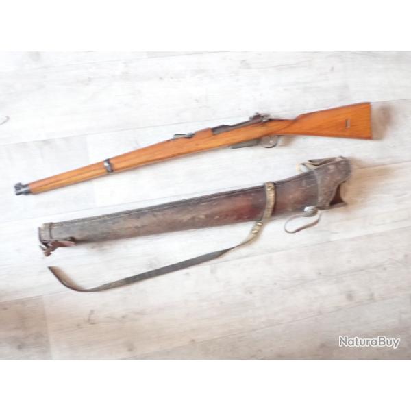 Carabine de cavalerie Suisse Mannlicher 1893. Monomatricule !  Cat�gorie D - GP90 + �tui de selle