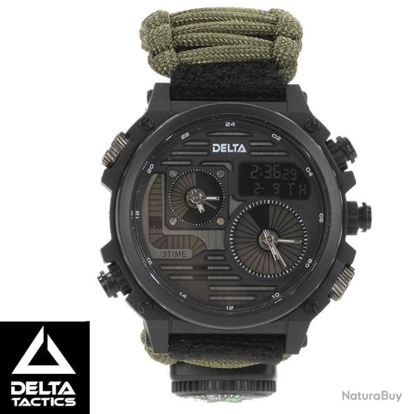 Montre tactique de survie Delta Tactics avec paracorde