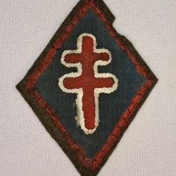 Insigne g&eacute;n&eacute;ral de la 1er Division de la France Libre 1er type imprim&eacute; 1942 WW2