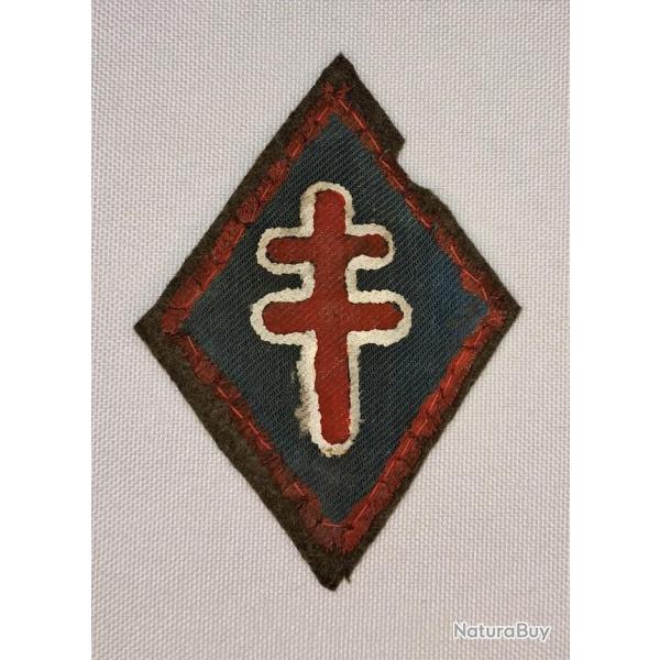 Insigne g�n�ral de la 1er Division de la France Libre 1er type imprim� 1942 WW2