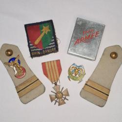 Insignes 3&egrave;me DIA 7&egrave;me RTA Lib&eacute;ration 1er Arm&eacute;e 1944/45 WW2