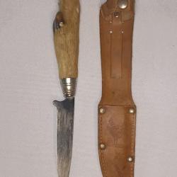 Ancien couteau de chasse allemand de bottes Rostfrei