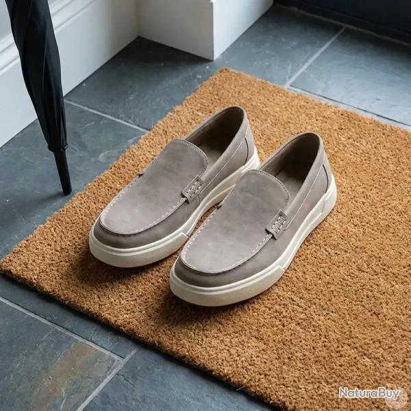 Mocassins Homme Bleu Marine en Synth�tique - Style �l�gant et Confortable 46