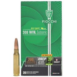 Munitions 308 winchester subsonic Fiocchi 200 gr