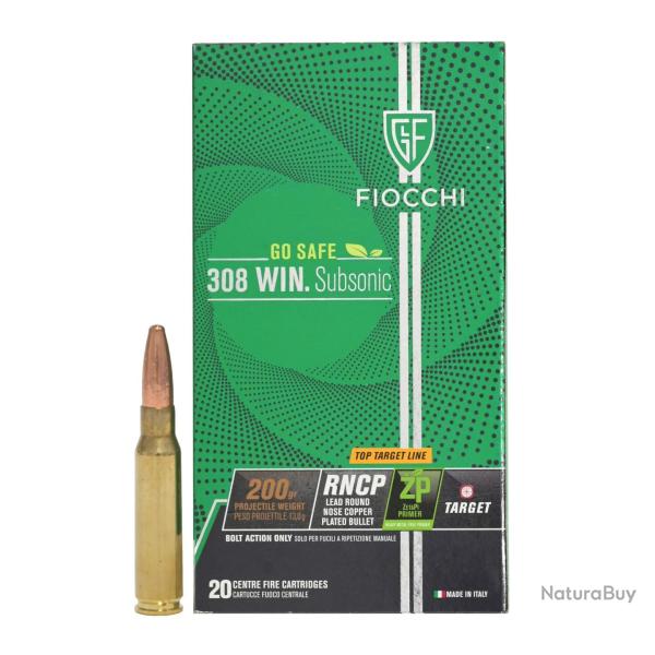 Munitions 308 winchester subsonic Fiocchi 200 gr
