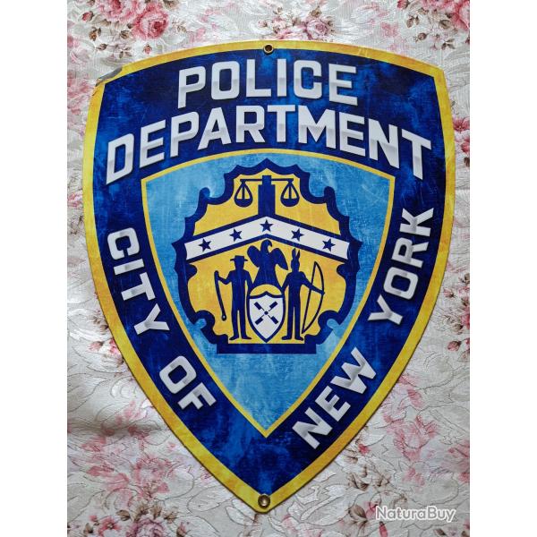 Blason �cusson m�tal mural NYPD