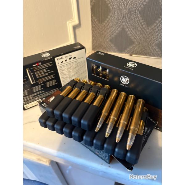 Lot de balles RWS , 59 �VOLUTION et 12 Uni Classic 9,3x62 !!!