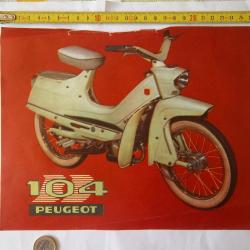 publicit&eacute; Peugeot 104 Cyclomoteur 1960