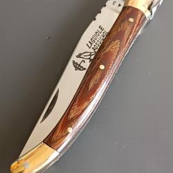 ANCIEN COUTEAU LAGUIOLE, ROSSIGNOL PARAPLUIE &Agrave; L'&Eacute;PREUVE, THIERS,XX&egrave;me, manche STAMINA.