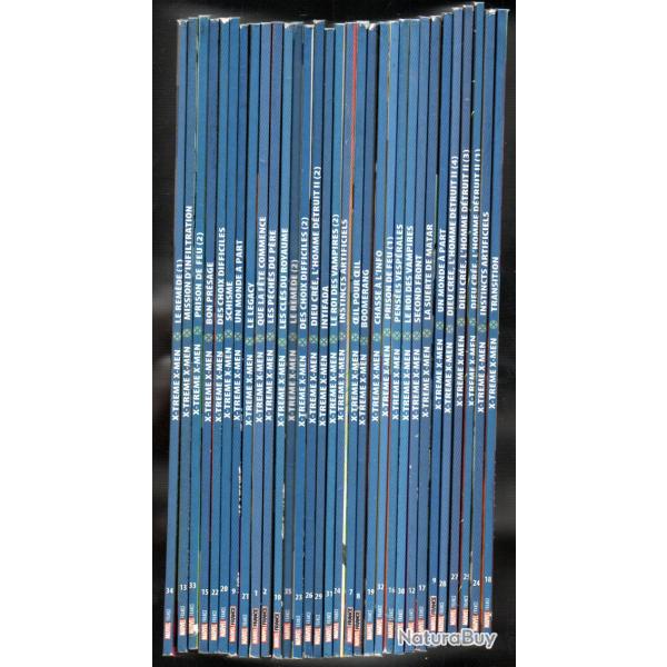 x-tr�me x-men,  x treme x men lot de 31 livres marvel france bd , comic's