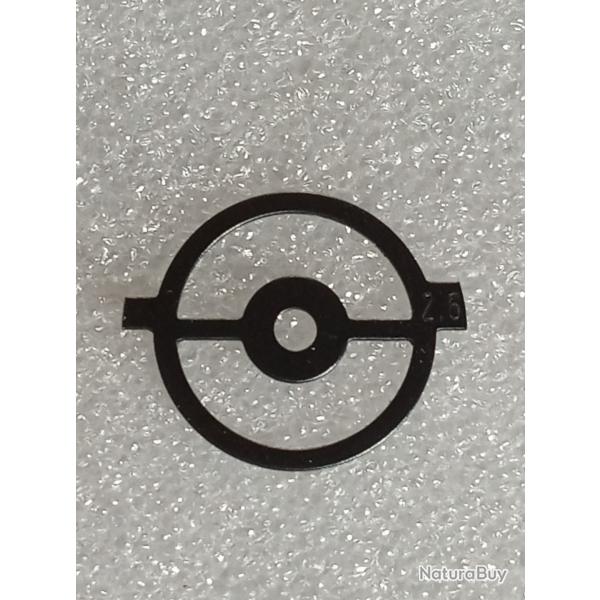 Insert guidon Ansch�tz 2,6mm en m�tal