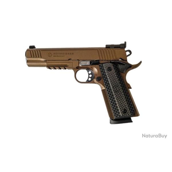 SCHMEISSER - Pistolet HUGO 1911 BRONZE avec hausse LPA  9x19 - DESTOCKAGE