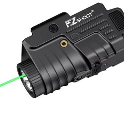 Lampe Laser vert tactique rechargeable stroboscopique en Aluminium