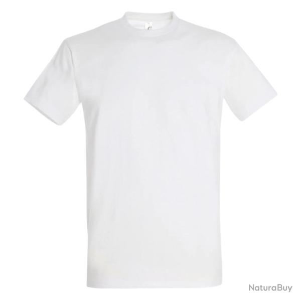 T-shirt blanc coton manches courtes | TM &amp; Outdoor XL