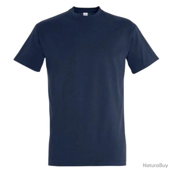 T-shirt marine coton manches courtes | TM &amp; Outdoor XXL