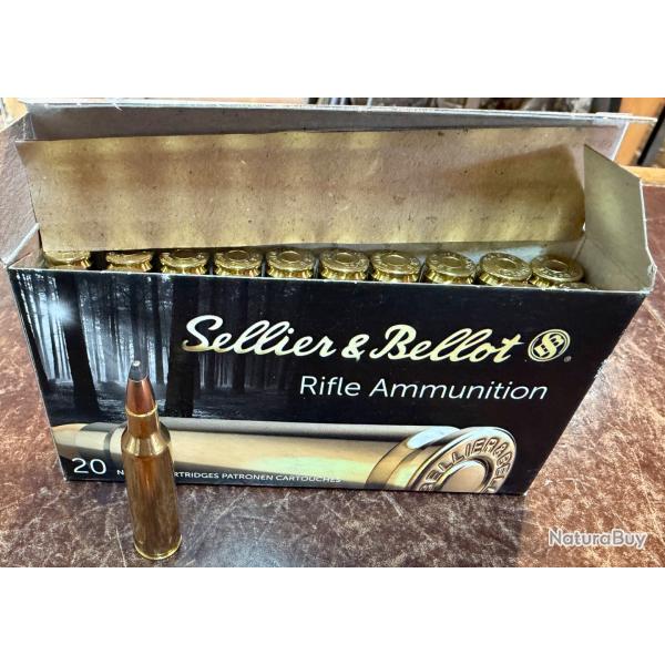 munition SELLIER &BELLOT calibre 22-250 REM SP 55GRS BTE DE 20