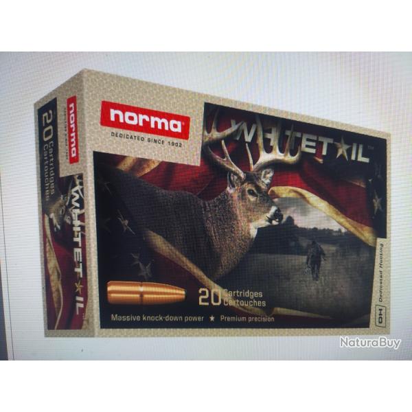 Norma 222 rem 3.6g 55gr whitetail 20 munitions