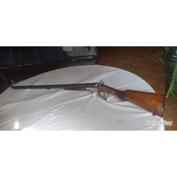 Tr�s beau fusil ancien percussion centrale cal 16.65 clef sous pontet