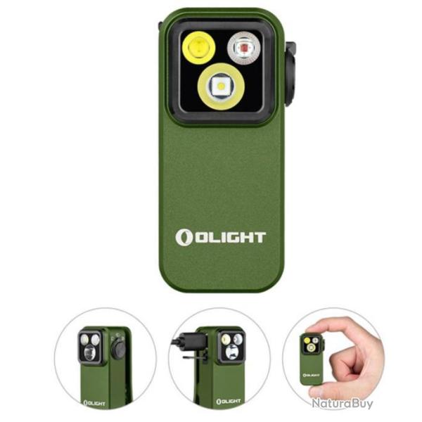 Olight Oclip Pro GREEN | Lampe gilet tactique 500 lm & lumi�re rouge