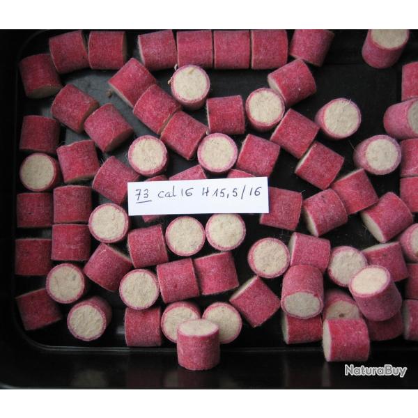 73 Bourres feutre rose cal 16